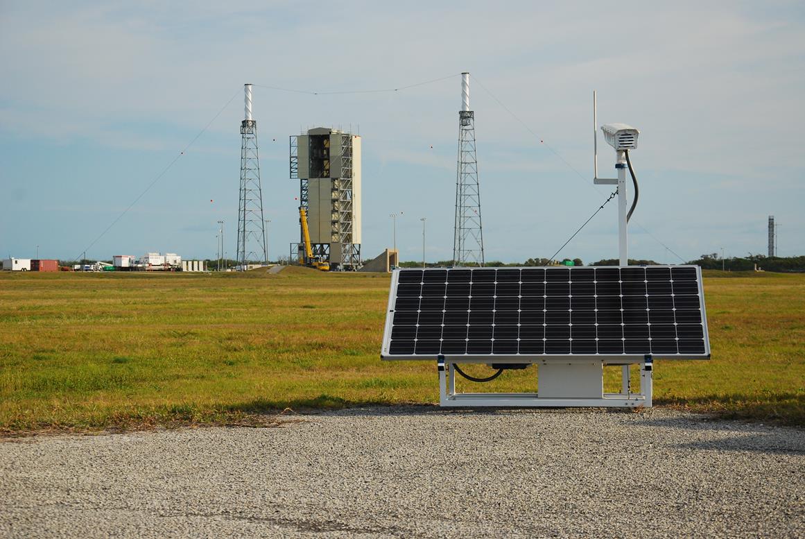 JUPITER OLS/TMS INSTALLED AT LAUNCH COMPLEX 46 FOR ORION AA-2 MISSION