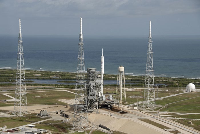 Lightning Towers Stand Tall at NASA Kennedy's Launch Pad 39B - NASA