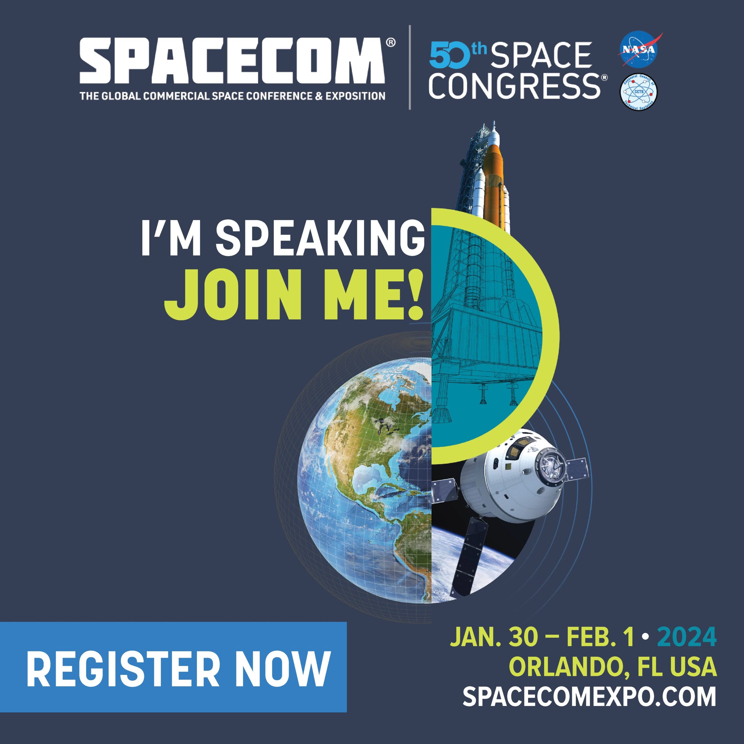 icon. SLS speaks at SpaceCom