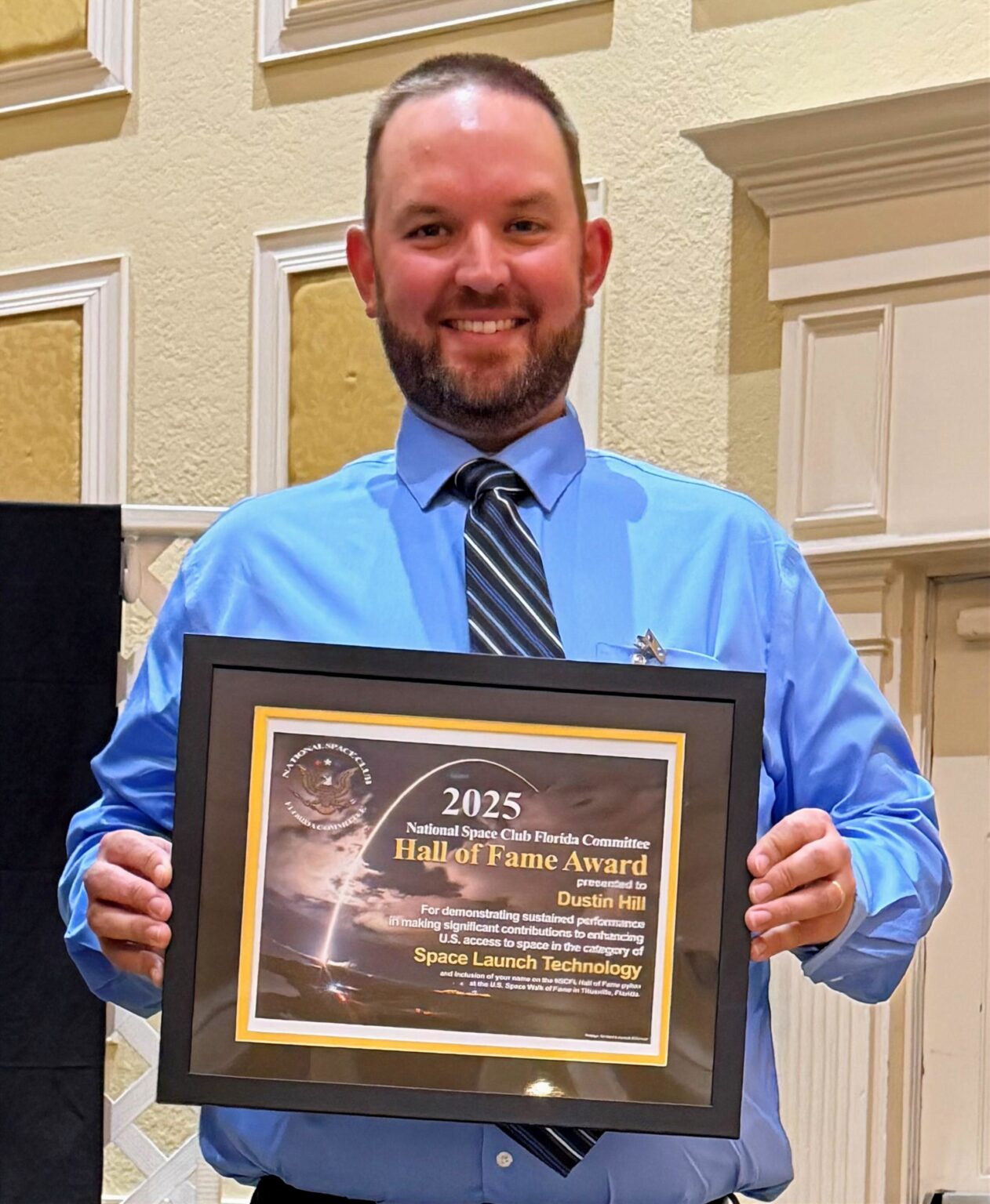 Dr. Dustin Hill Honored with the National Space Club Hall of Fame